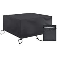 ValueHall Cubierta para Fogatas Cuadrada Cubierta de Pozo de Fuego Impermeable Anti-UV Cubierta para Hoguera Cuadrada…